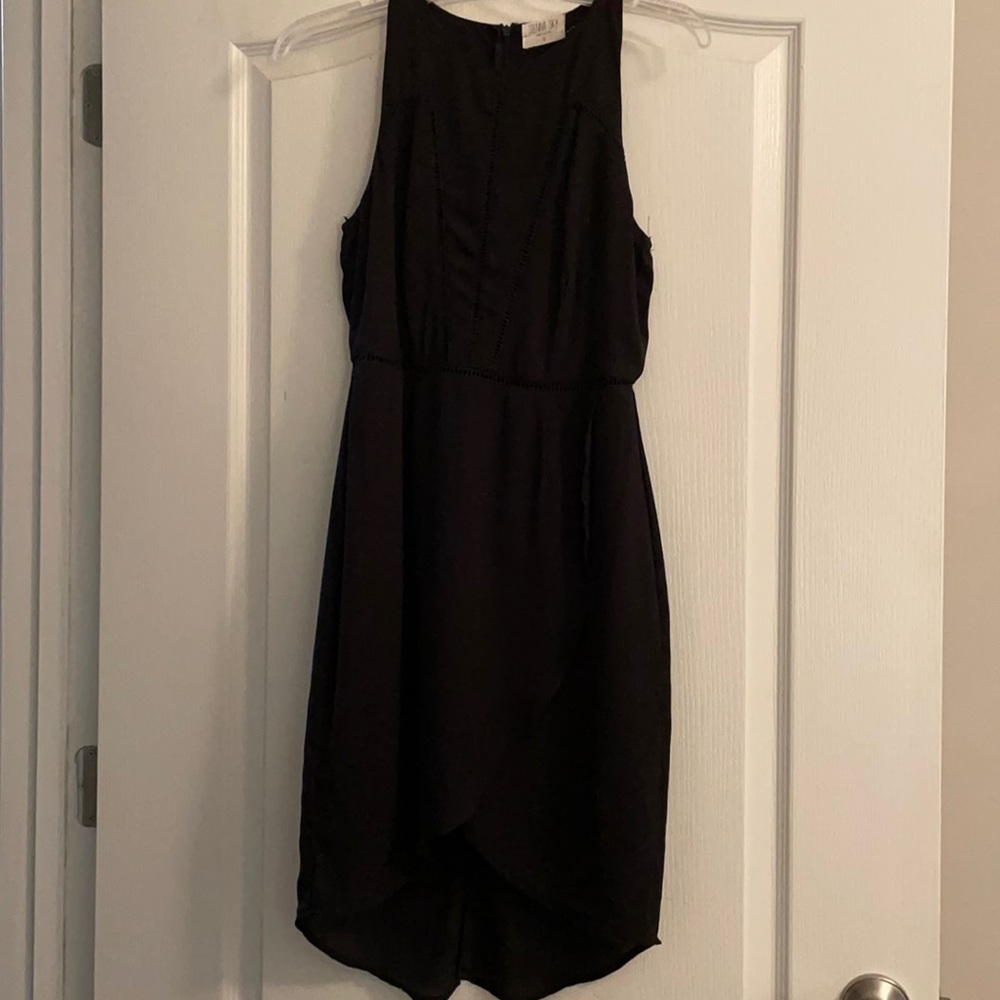Black high low dress